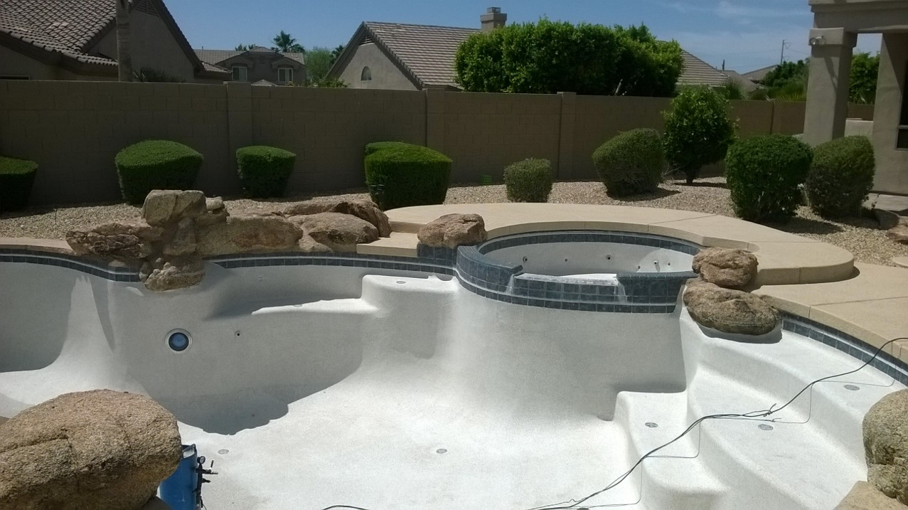 An Empty Swimming pool With A Small Pool